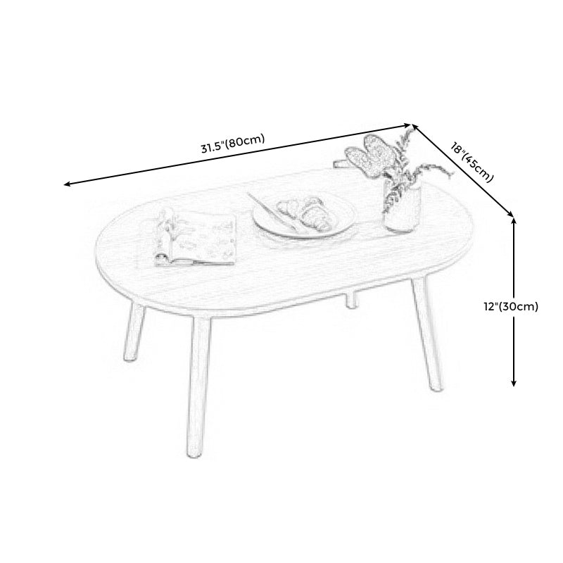 Rectangular Coffee Table with Modern Style Wood in White/wood Color