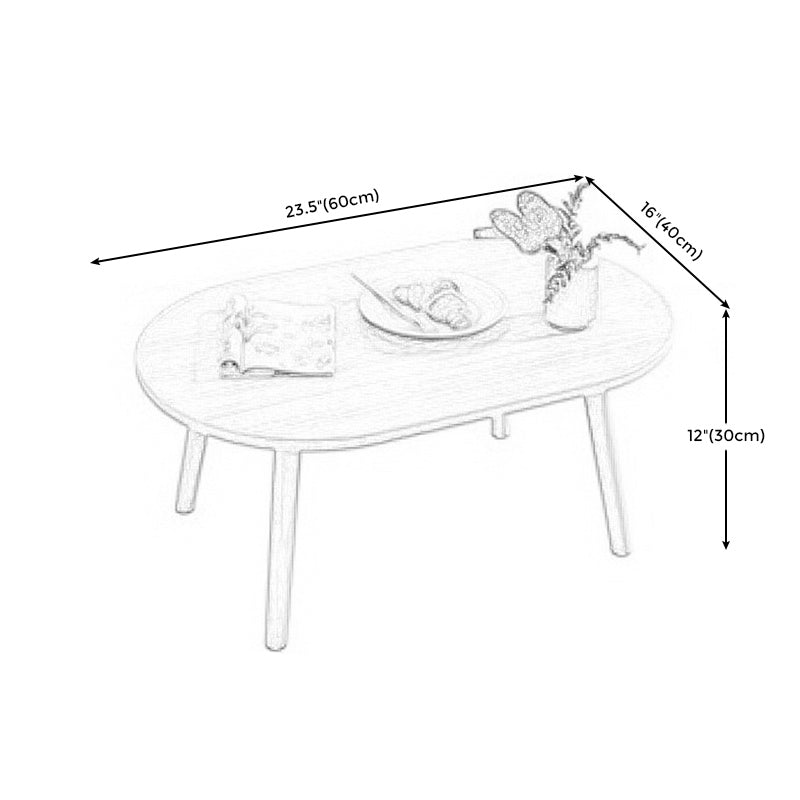 Rectangular Coffee Table with Modern Style Wood in White/wood Color