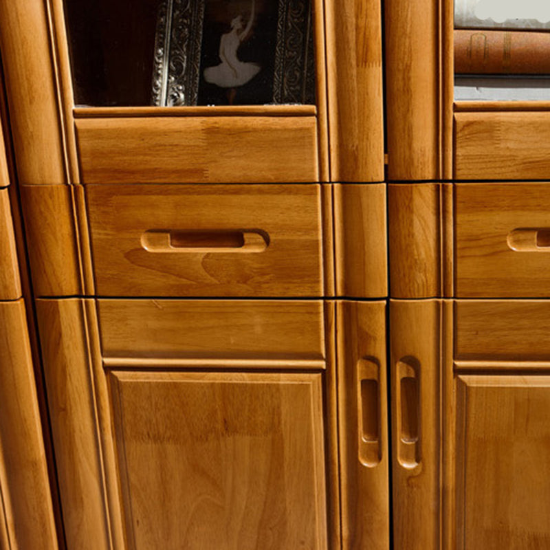 78.74"H Bookcase Contemporary Style Bookshelf with Doors for Home Office