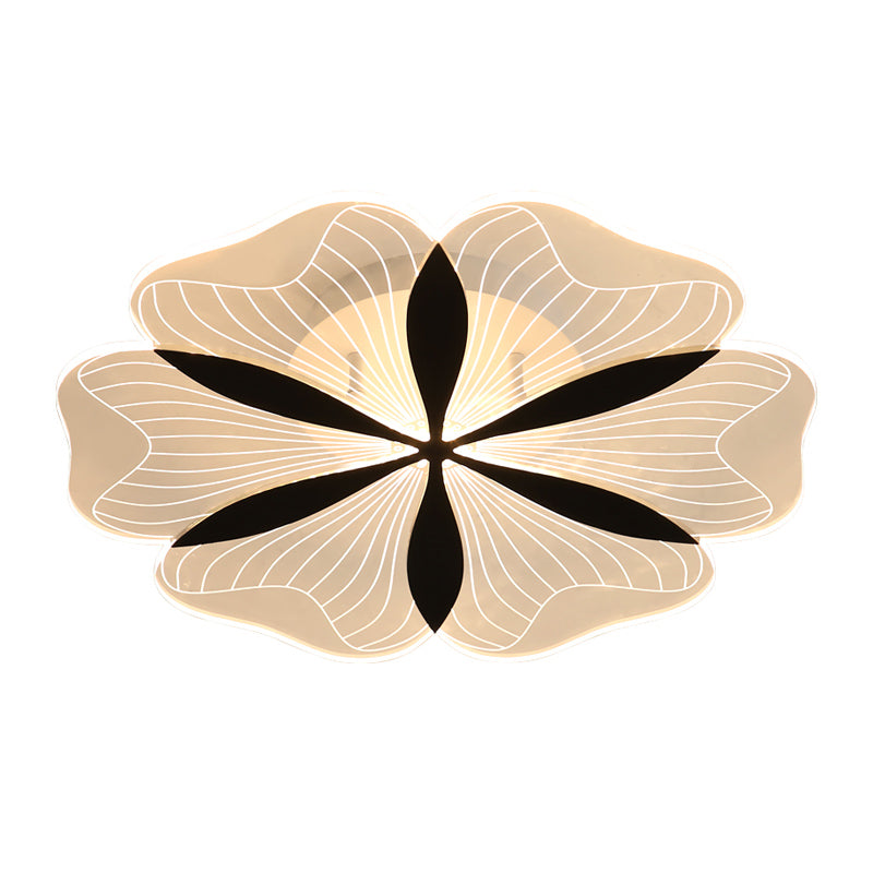 Metal Flower Shape Flush Ceiling Light Modern Style 1 Light Flush Mount Lighting