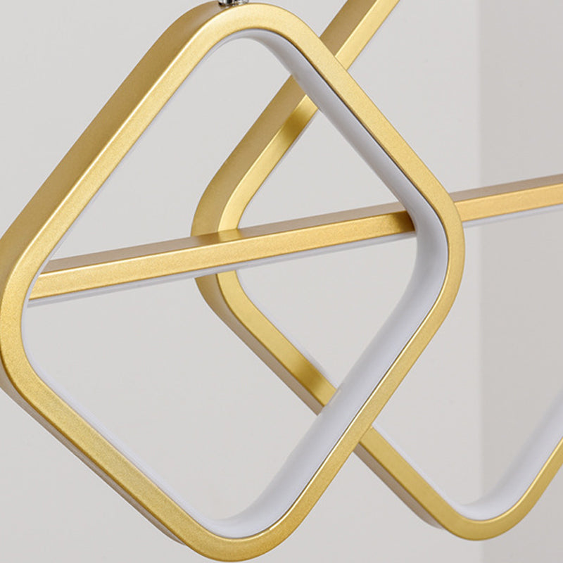 35.5" Wide Linear Island Light Nordic Metal LED Island Pendant for Living Room