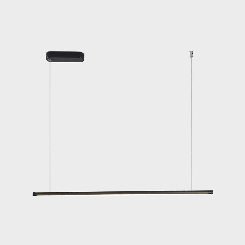 Modern Style Island Light Metal Straight Island Pendant for Dining Room