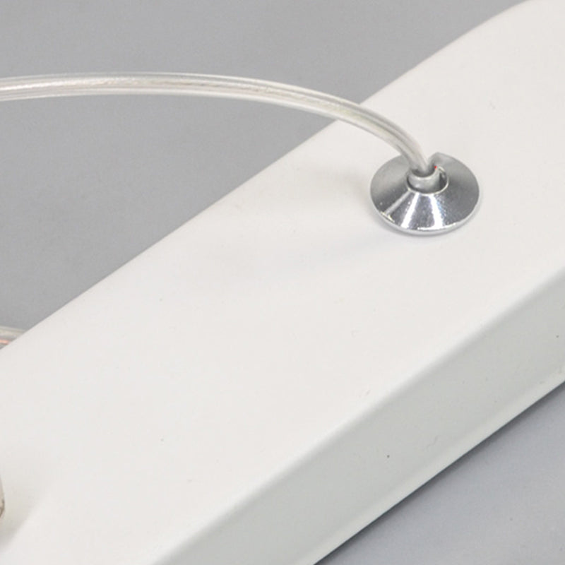 Modern Style Linear Shape Island Lighting Idea Metal 1-Light Island Pendant in White