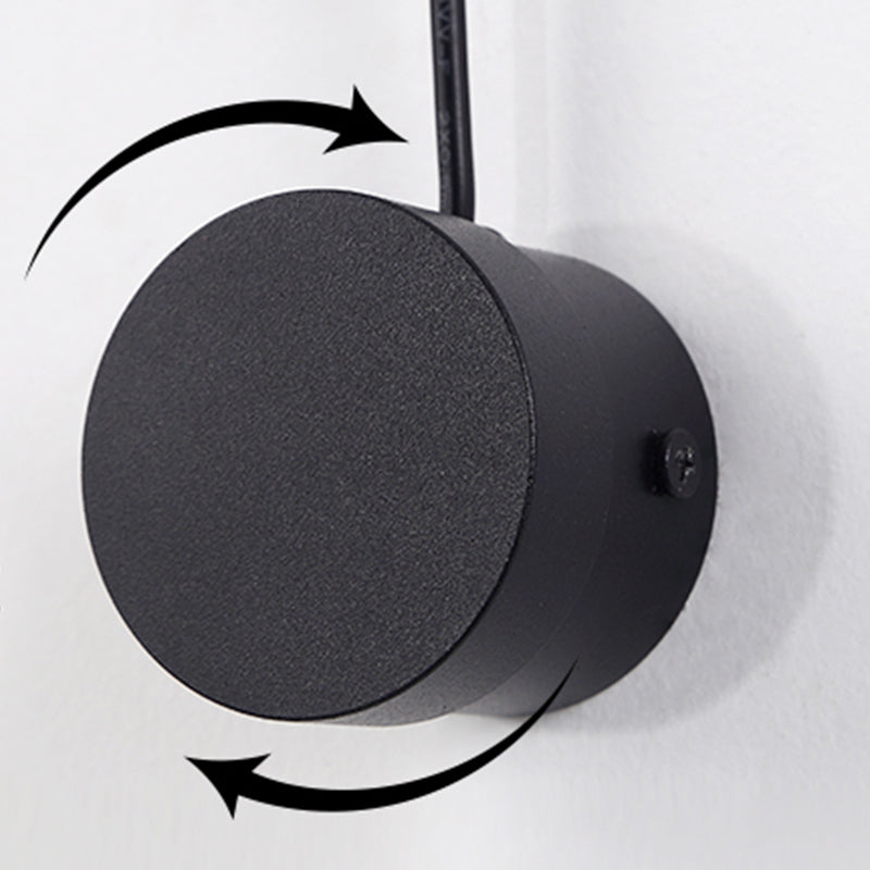 Modern Metal Rotatable Wall Light Geometric 8.5" High LED Wall Sconce for Living Room