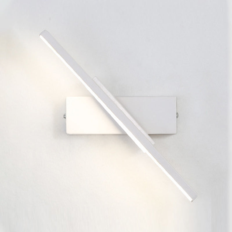 Modern Metal Rotatable Wall Light Strip 12" Wide LED Wall Sconce for Living Room