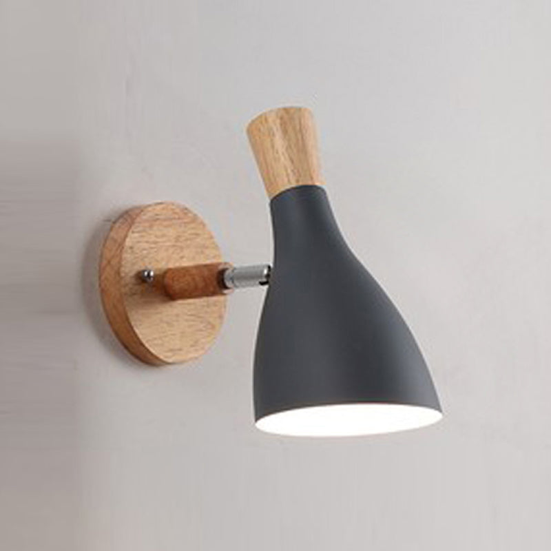 Modern Wooden Wall Sconce Light Creative Geometric Wall Light Fixture for Bedroom