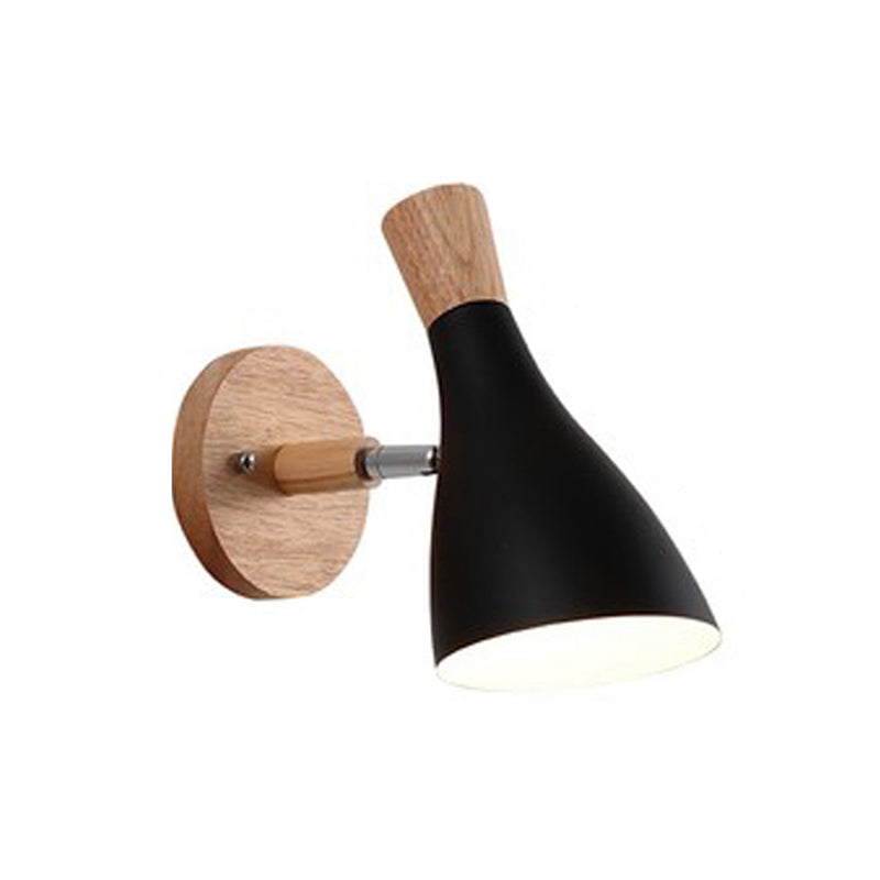 Modern Wooden Wall Sconce Light Creative Geometric Wall Light Fixture for Bedroom
