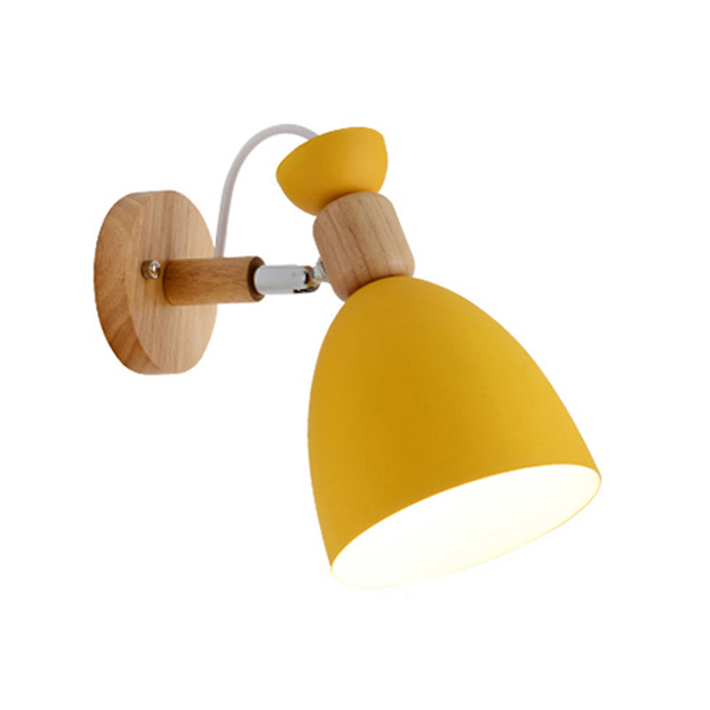 Modern Wooden Wall Sconce Light Creative Geometric Wall Light Fixture for Bedroom