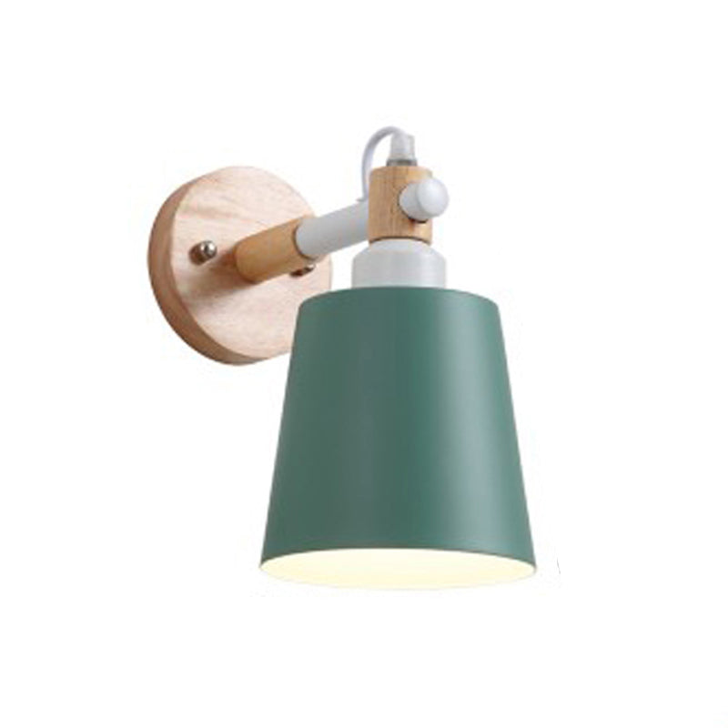 Modern Wooden Wall Sconce Light Creative Geometric Wall Light Fixture for Bedroom