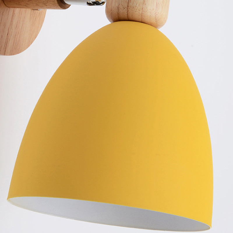 Modern Wooden Wall Sconce Light Creative Geometric Wall Light Fixture for Bedroom