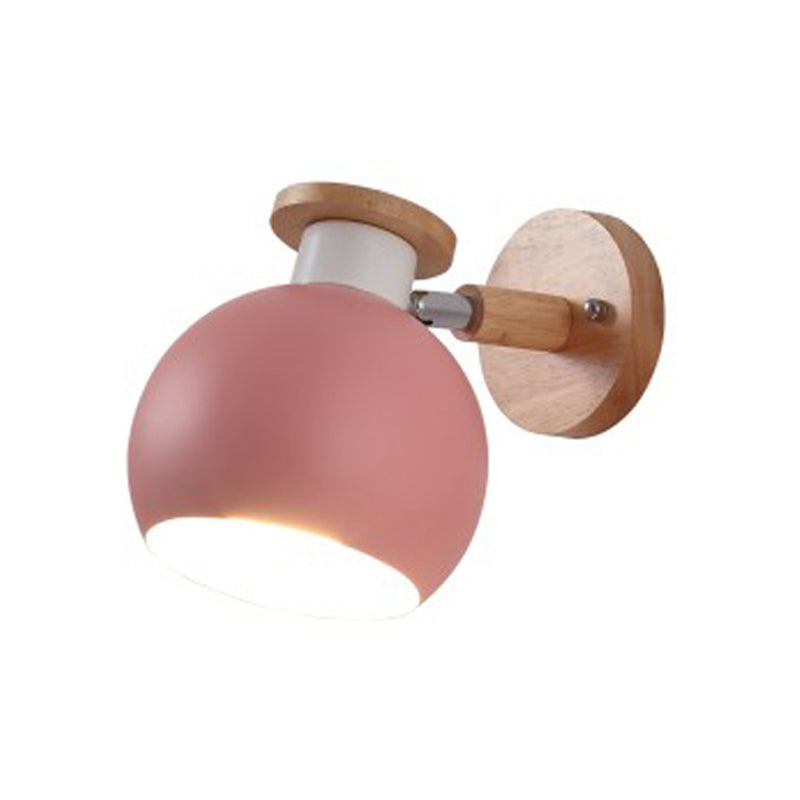 Modern Wooden Wall Sconce Light Creative Geometric Wall Light Fixture for Bedroom