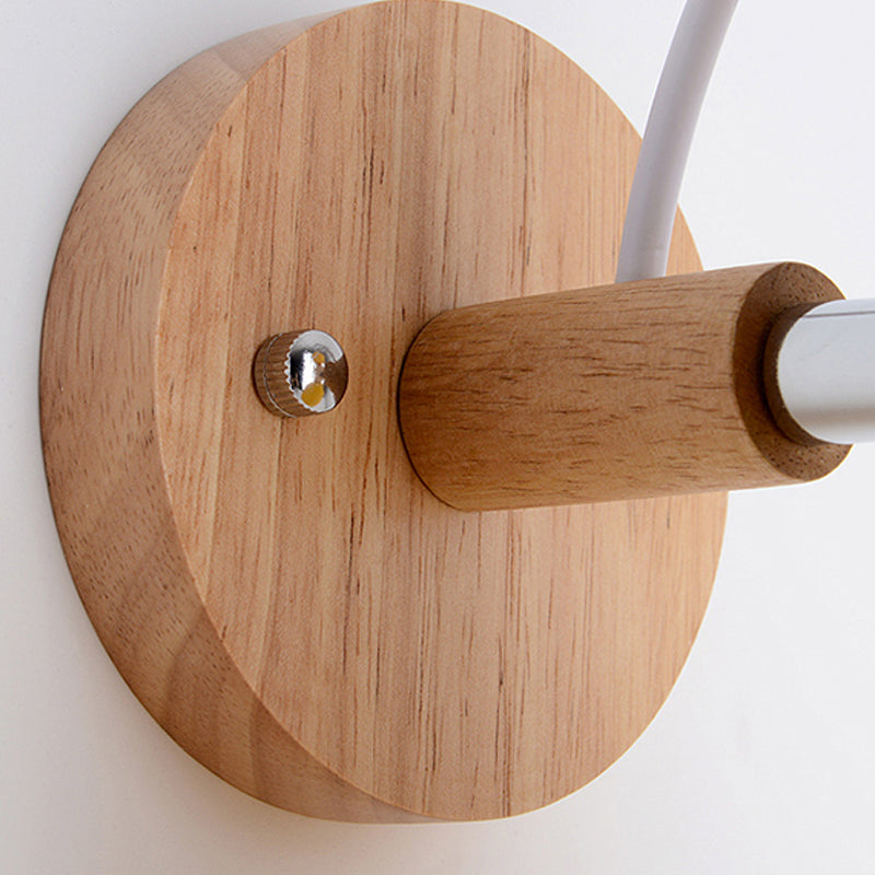 Modern Wooden Wall Sconce Light Creative Geometric Wall Light Fixture for Bedroom