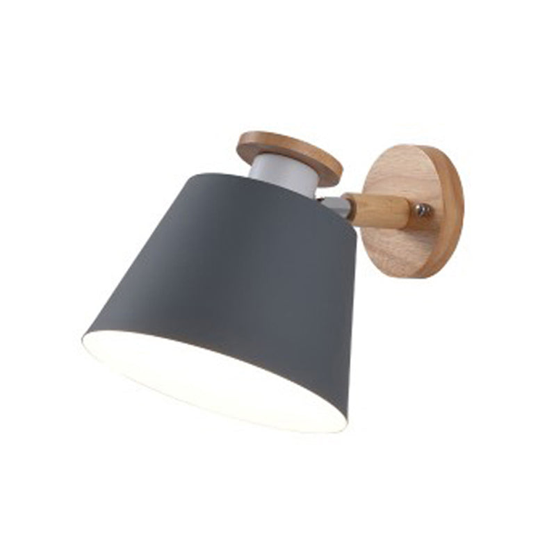 Modern Wooden Wall Sconce Light Creative Geometric Wall Light Fixture for Bedroom