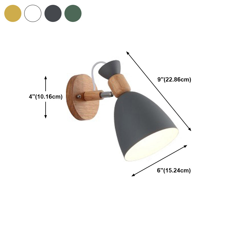 Modern Wooden Wall Sconce Light Creative Geometric Wall Light Fixture for Bedroom