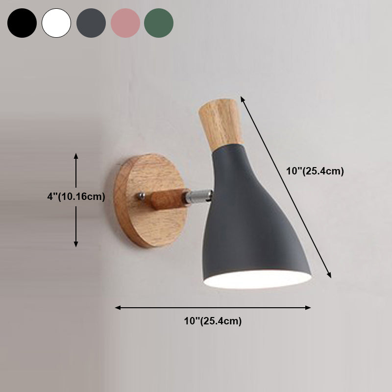 Modern Wooden Wall Sconce Light Creative Geometric Wall Light Fixture for Bedroom