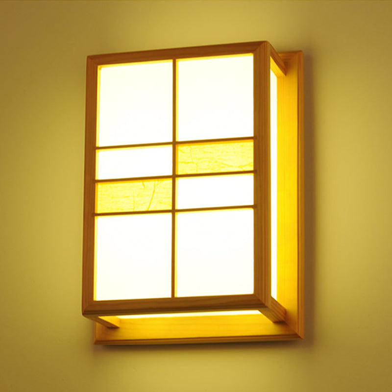 Contemporary Wooden Wall Sconce Light Creative Wall Light Fixture for Bedroom