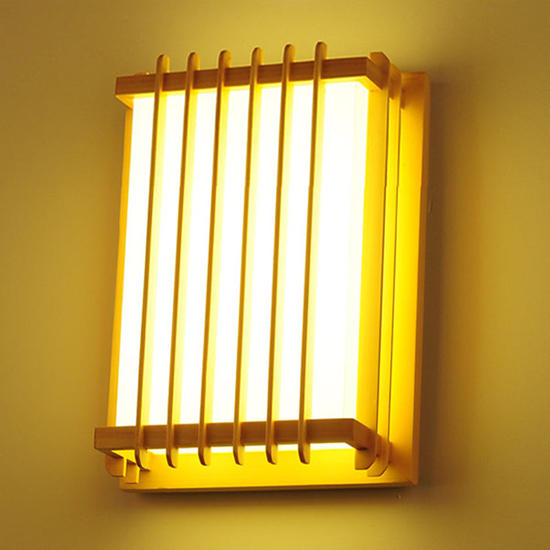 Contemporary Wooden Wall Sconce Light Creative Wall Light Fixture for Bedroom