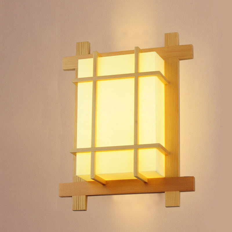 Contemporary Wooden Wall Sconce Light Creative Wall Light Fixture for Bedroom