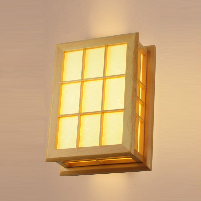 Contemporary Wooden Wall Sconce Light Creative Wall Light Fixture for Bedroom