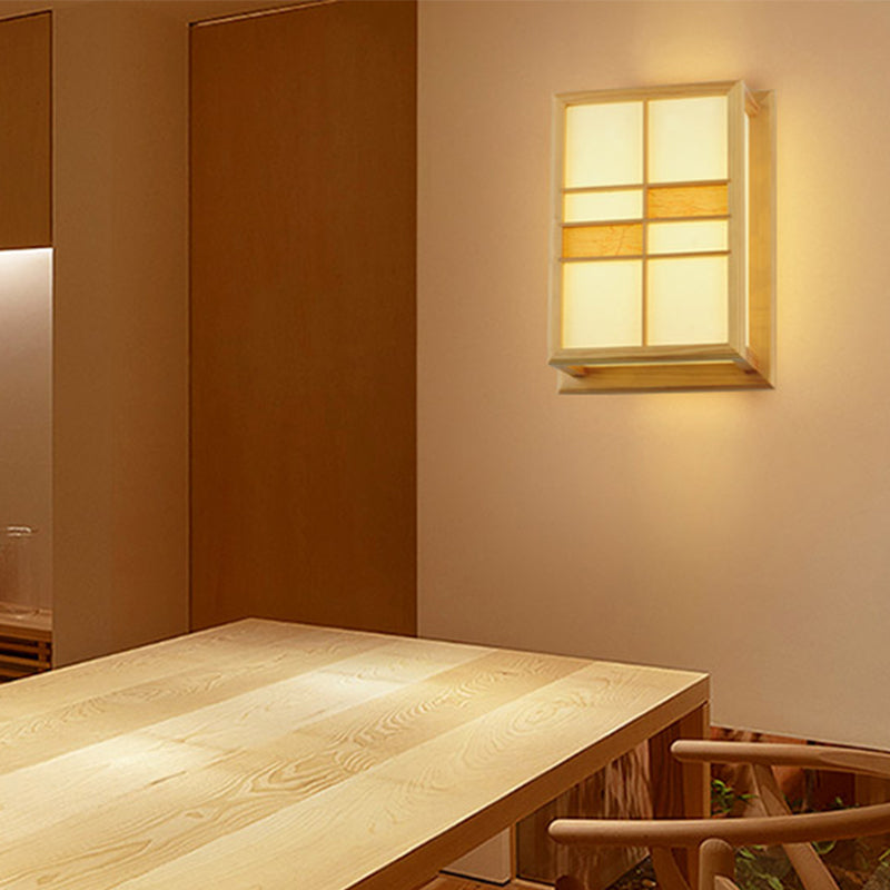 Contemporary Wooden Wall Sconce Light Creative Wall Light Fixture for Bedroom