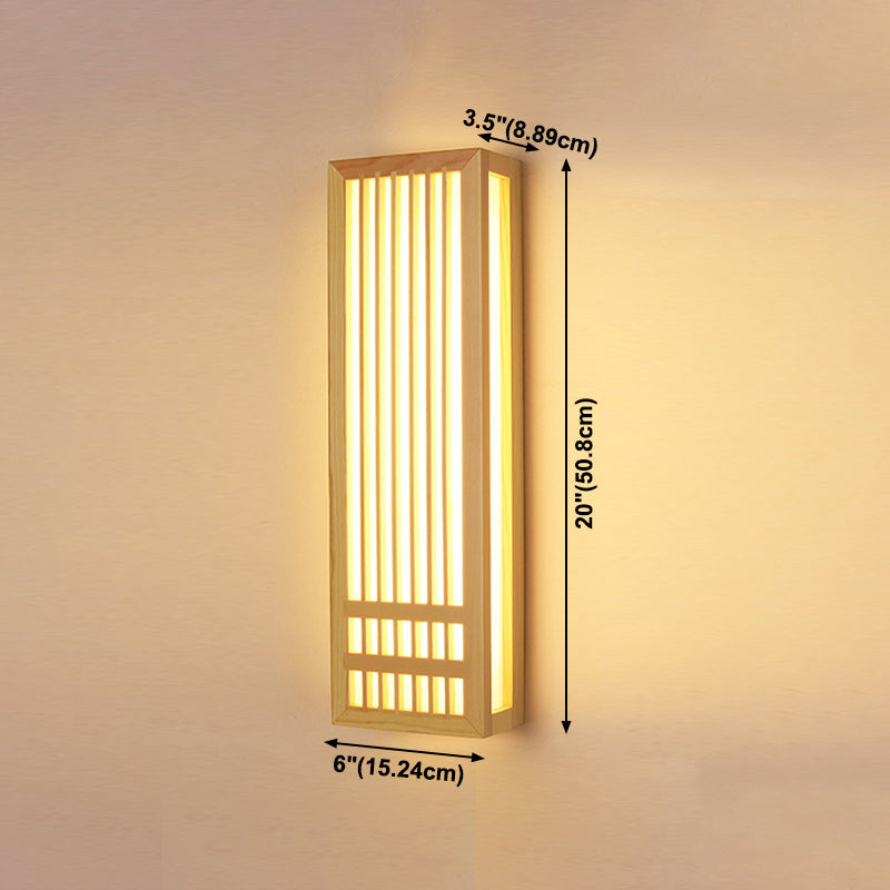 Contemporary Wooden Wall Sconce Light Creative Wall Light Fixture for Bedroom