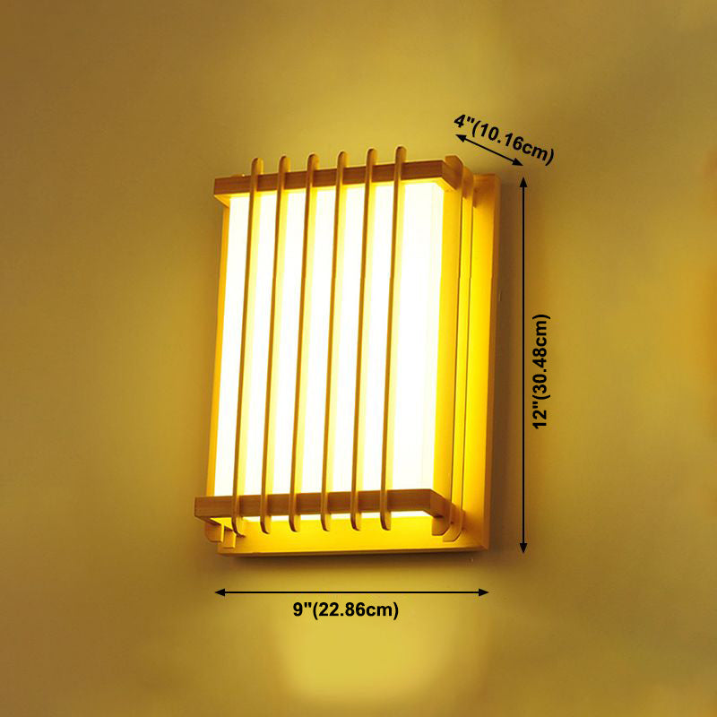 Contemporary Wooden Wall Sconce Light Creative Wall Light Fixture for Bedroom
