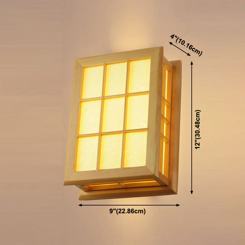 Contemporary Wooden Wall Sconce Light Creative Wall Light Fixture for Bedroom