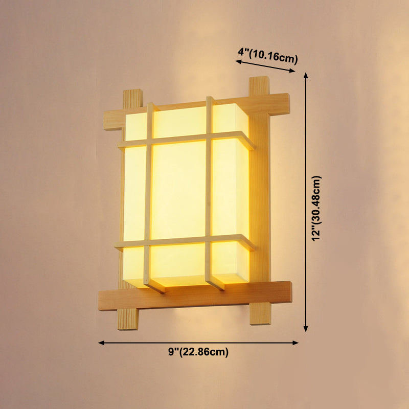 Contemporary Wooden Wall Sconce Light Creative Wall Light Fixture for Bedroom