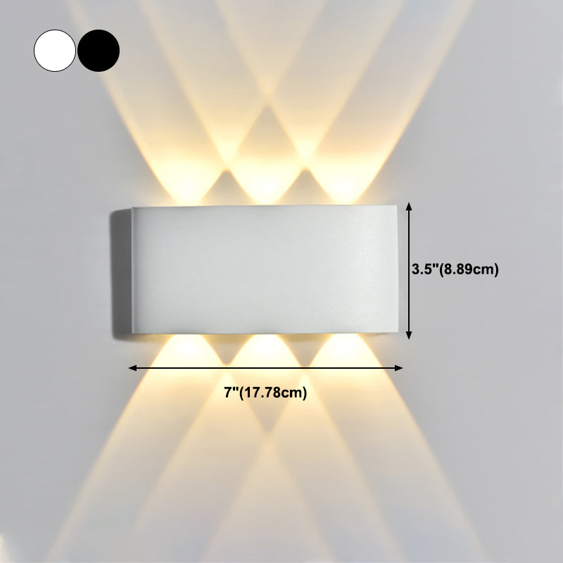 Contemporary Style Rectangle Wall Lights Metal Wall Mount Lights
