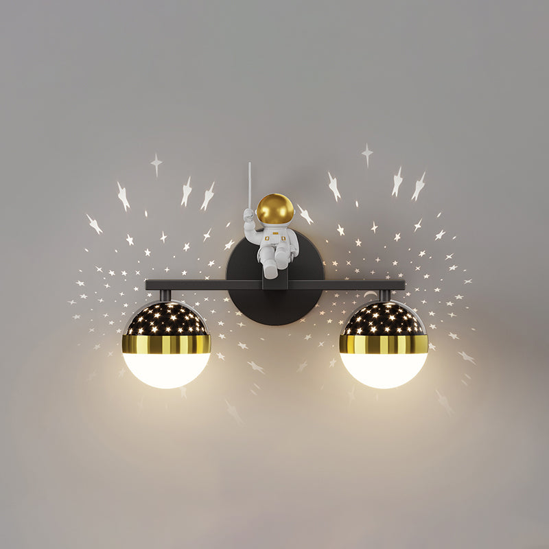 Kids Style Geometry Shape Wall Lights Metal 2-Light Wall Mount Lights