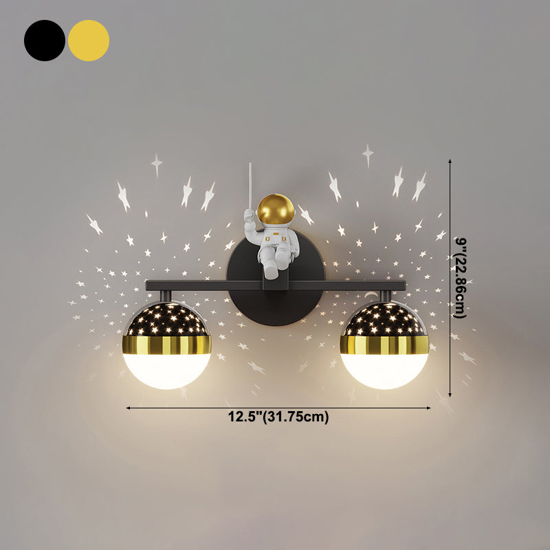 Kids Style Geometry Shape Wall Lights Metal 2-Light Wall Mount Lights