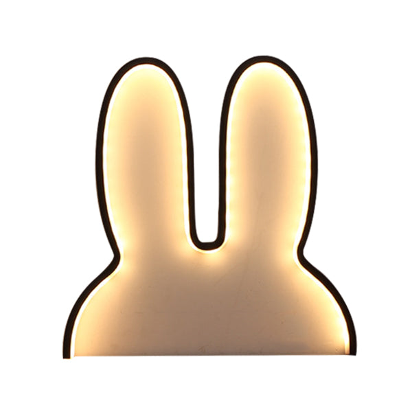 Rabbit Shaped Wall Night Light Cartoon USB Charging LED Wall Sconce