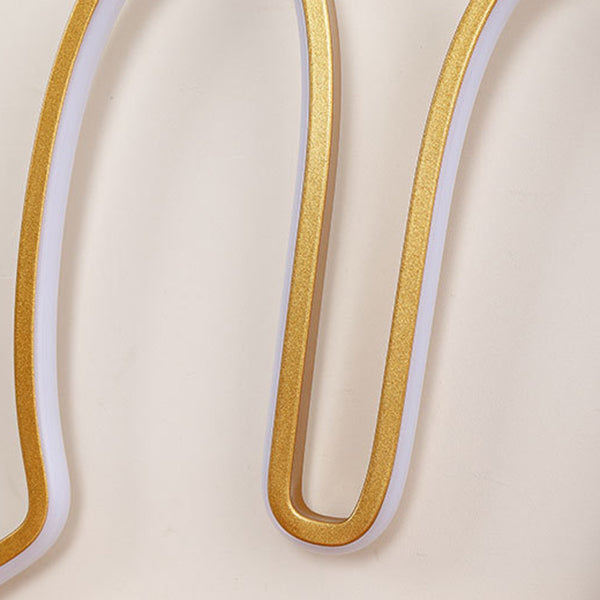 Rabbit Shaped Wall Night Light Cartoon USB Charging LED Wall Sconce