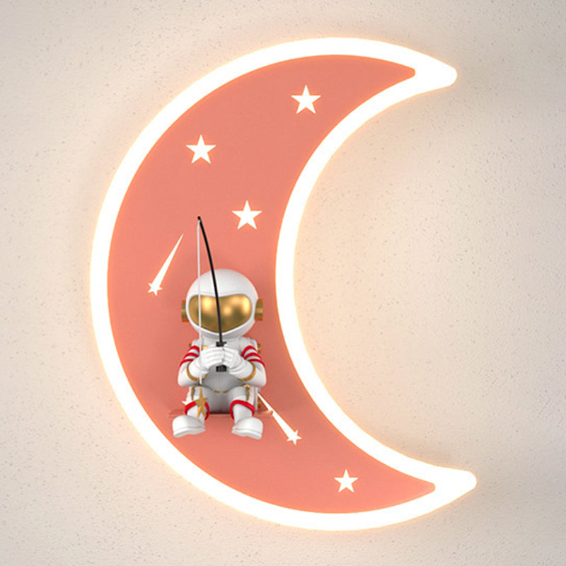 Moon Shape Wall Light Fixture Minimalist LED Wall Mounted Light Fixture