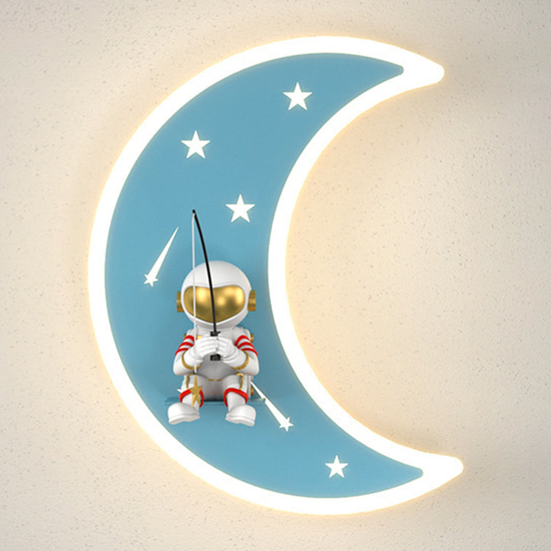 Moon Shape Wall Light Fixture Minimalist LED Wall Mounted Light Fixture