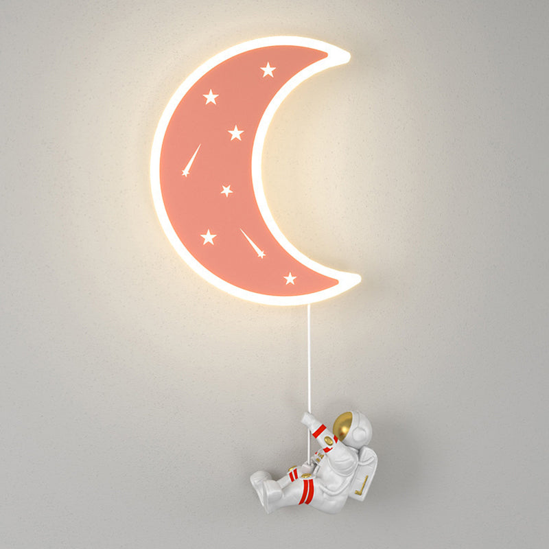 Moon Shape Wall Light Fixture Minimalist LED Wall Mounted Light Fixture