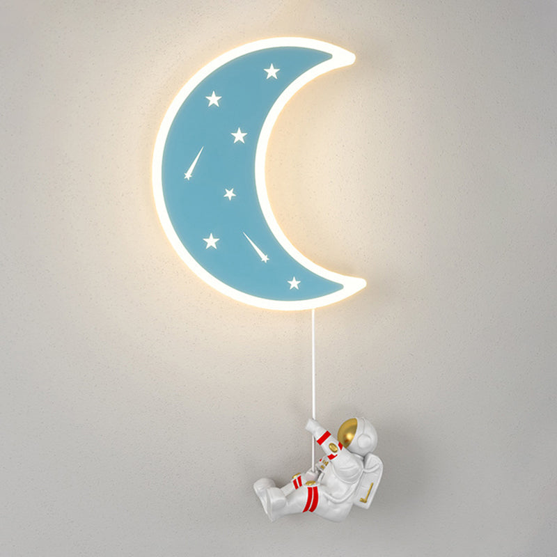 Moon Shape Wall Light Fixture Minimalist LED Wall Mounted Light Fixture