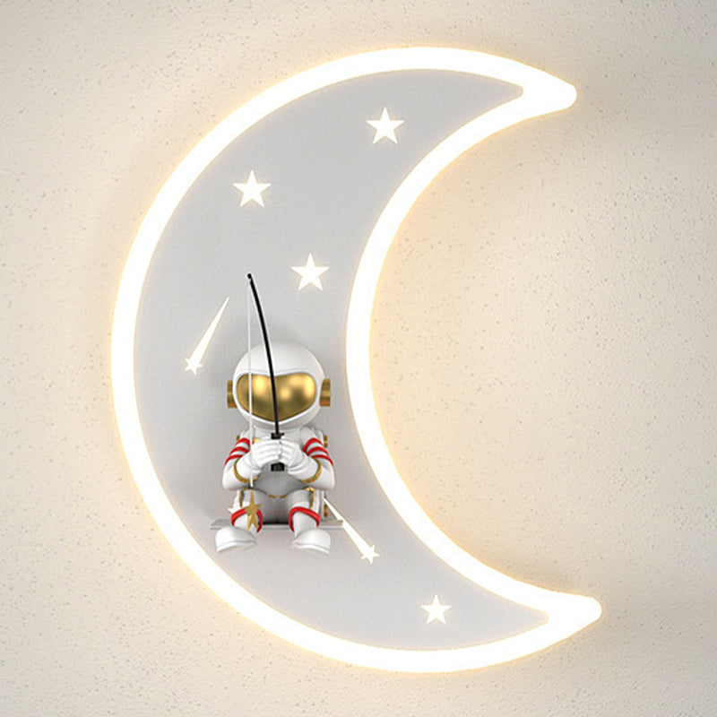 Moon Shape Wall Light Fixture Minimalist LED Wall Mounted Light Fixture