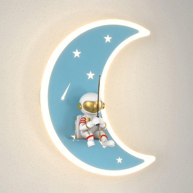 Moon Shape Wall Light Fixture Minimalist LED Wall Mounted Light Fixture