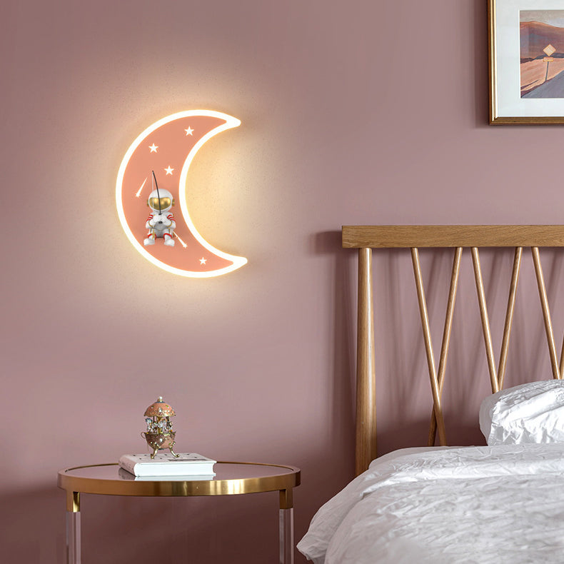 Moon Shape Wall Light Fixture Minimalist LED Wall Mounted Light Fixture