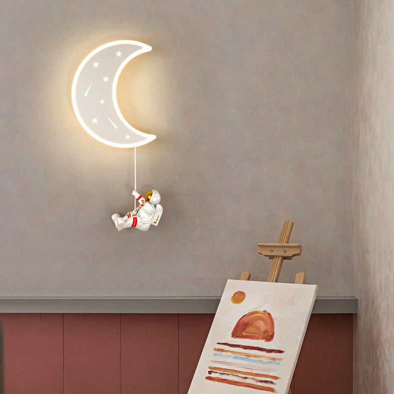 Moon Shape Wall Light Fixture Minimalist LED Wall Mounted Light Fixture