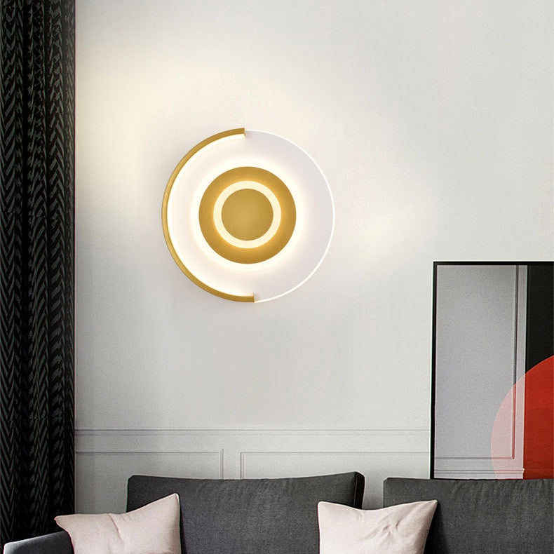 Cartoon Round Wall Sconce Lighting Metal Kids Bedroom LED Wall Light Fixture