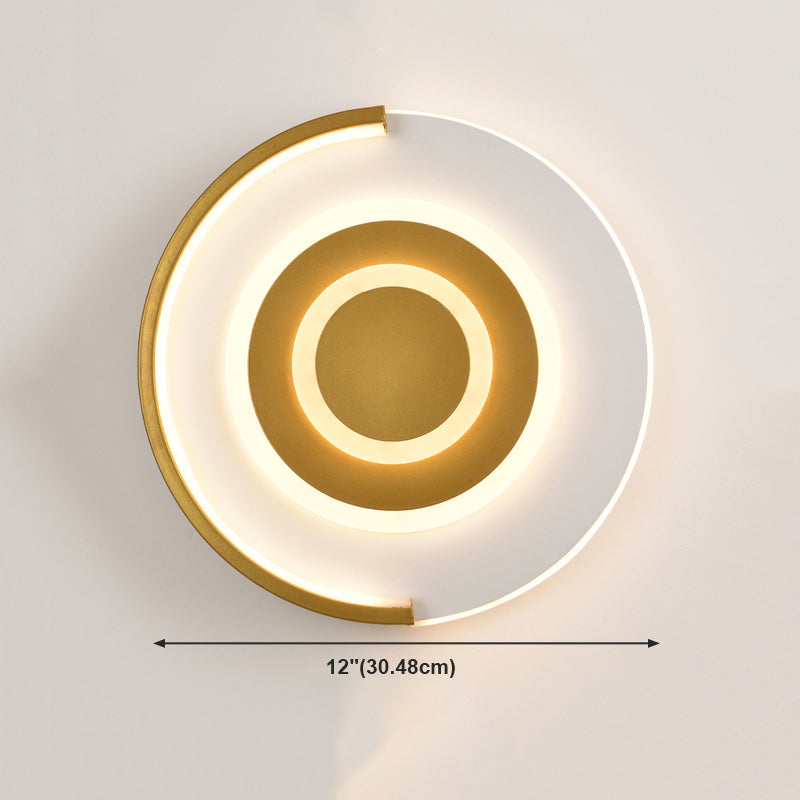 Cartoon Round Wall Sconce Lighting Metal Kids Bedroom LED Wall Light Fixture