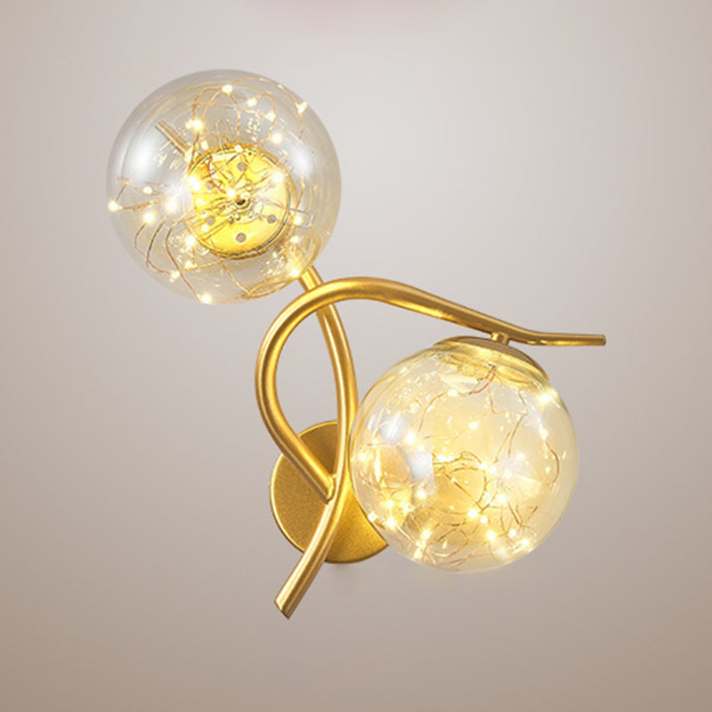 Light Luxury Metal Wall Light Nordic Style Led Wall Lamp for Living Room