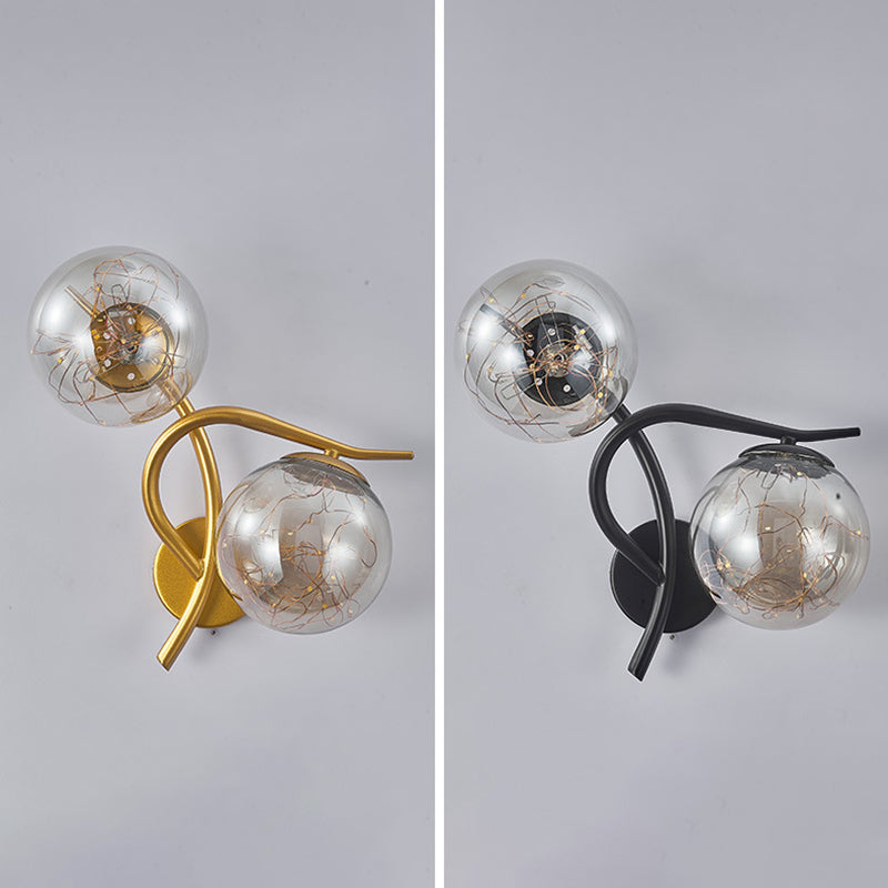 Light Luxury Metal Wall Light Nordic Style Led Wall Lamp for Living Room