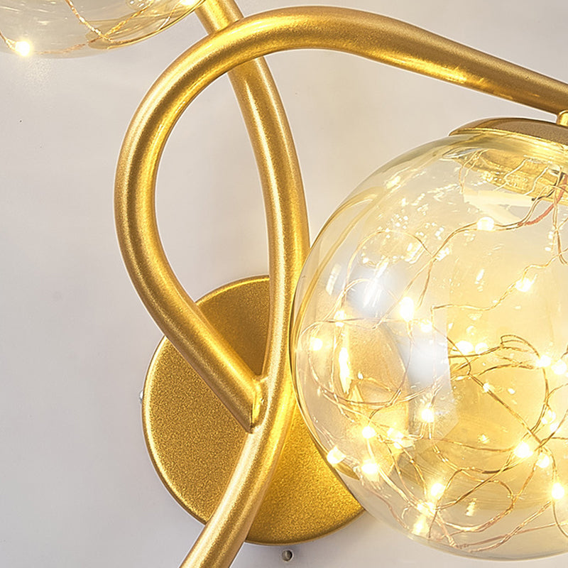 Light Luxury Metal Wall Light Nordic Style Led Wall Lamp for Living Room