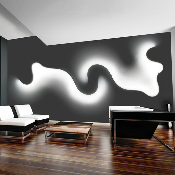 Simplicity Curvaceous Wall Sconce Light Living Room Background LED Wall Light