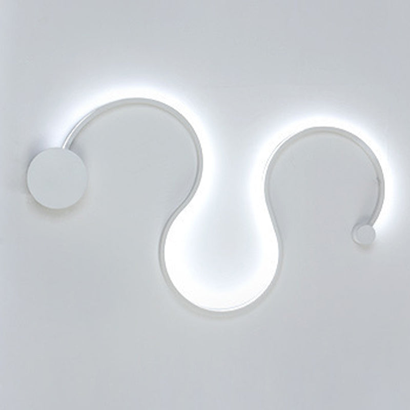 Simplicity Curvaceous Wall Sconce Light Living Room Background LED Wall Light