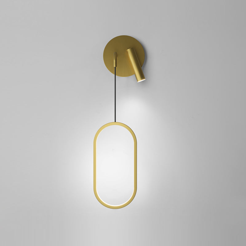 Luces de pared de forma de geometría de estilo contemporáneo de metal luces de montaje de pared de 2 luces