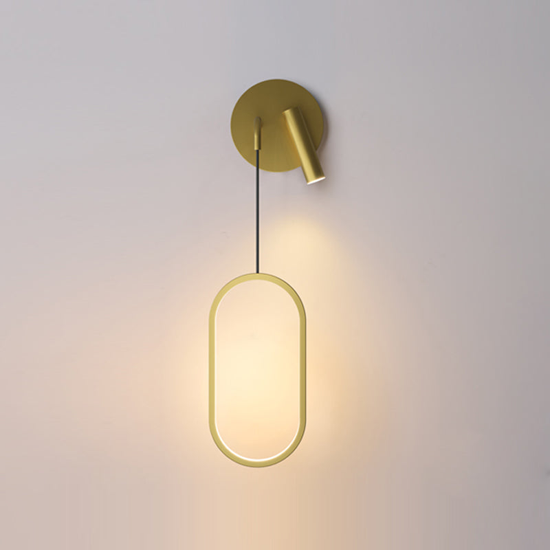 Luces de pared de forma de geometría de estilo contemporáneo de metal luces de montaje de pared de 2 luces